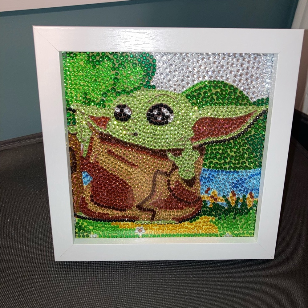 COMPLETED DIAMOND ART 6 by 6” FINISHED& FRAMED NEW